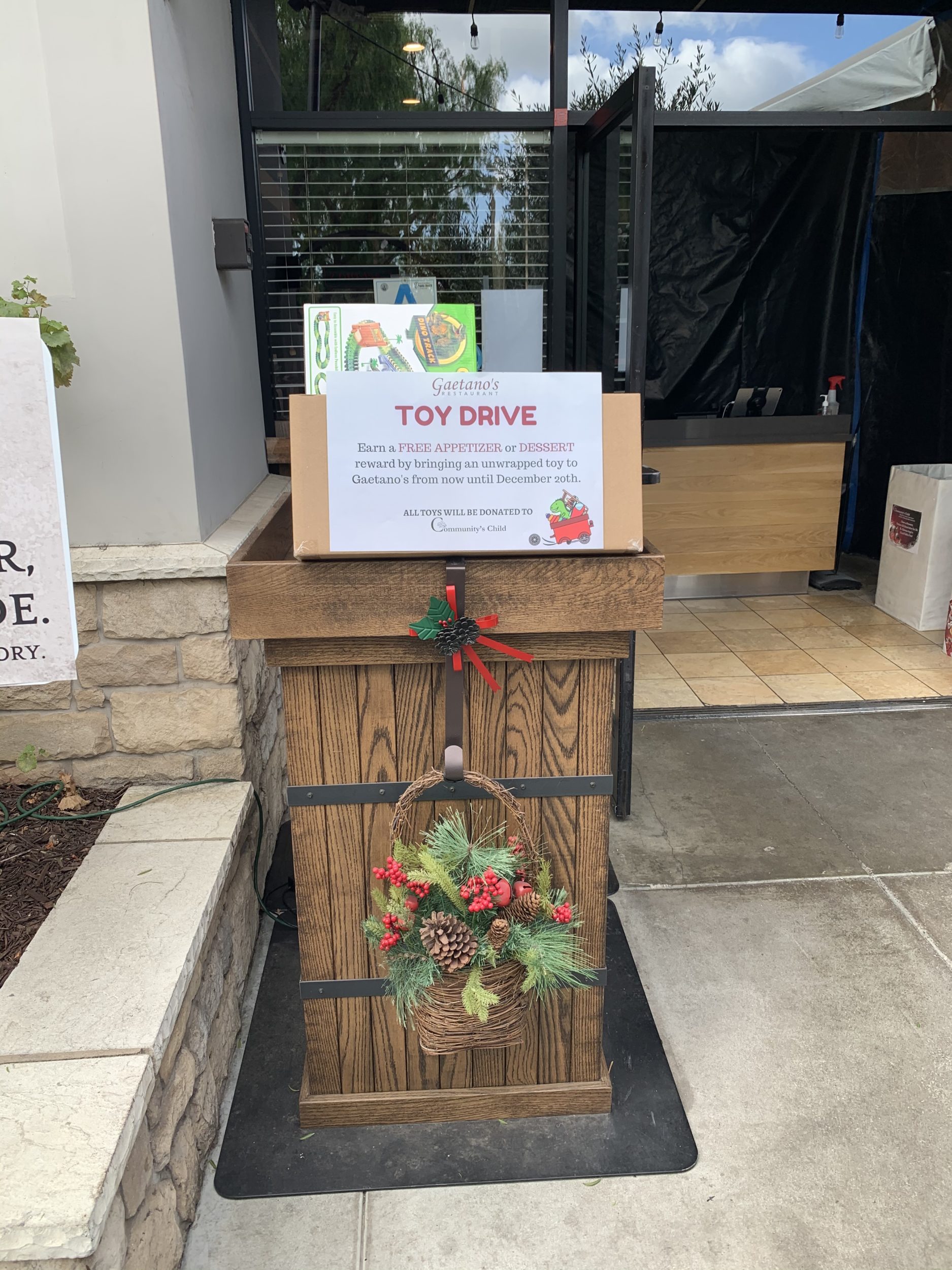Toy-Drive-Box - Gaetano's Italian Restaurant